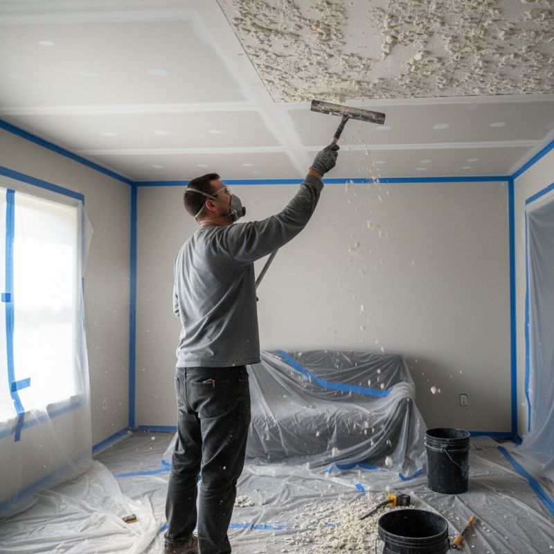 Knockdown Ceiling Removal in Salt Lake City, UT