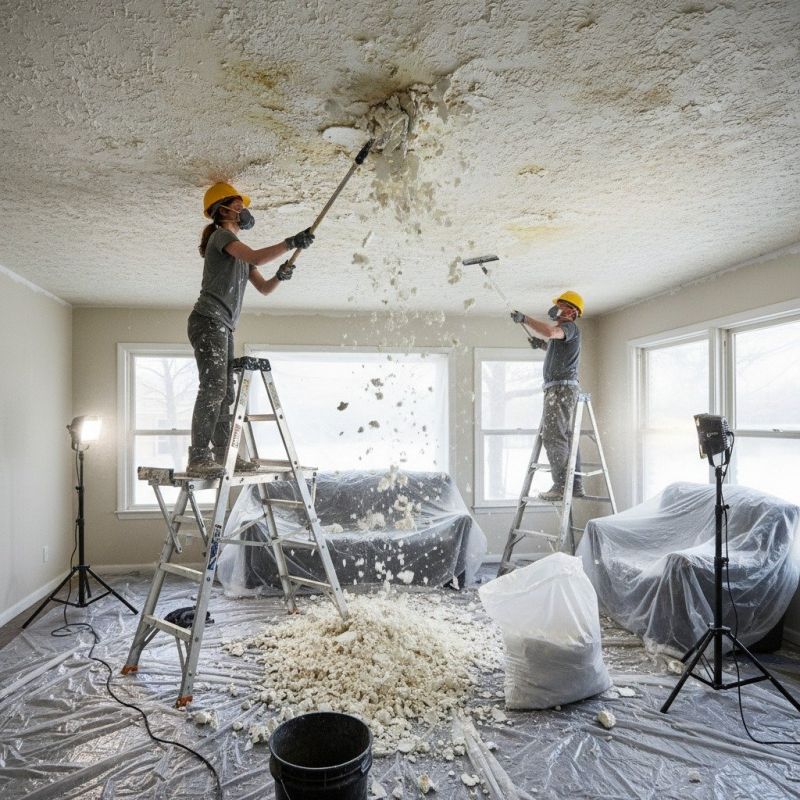 Knockdown Ceiling Removal in Denver County, CO